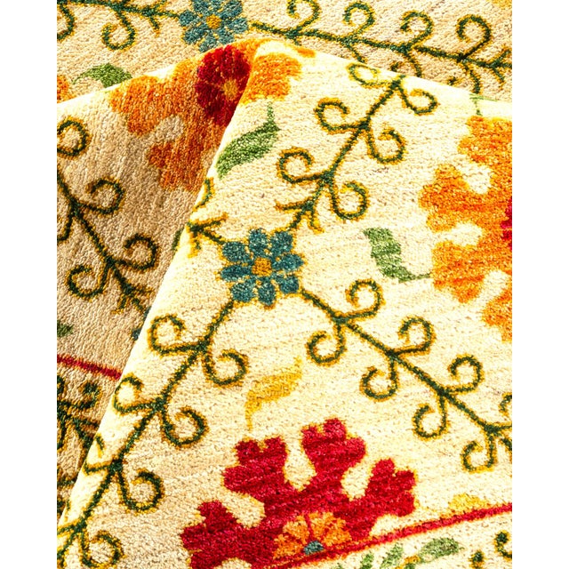 Textile Suzani Hand-Knotted Area Rug - Ivory, 17' 10" x 11' 10" For Sale - Image 7 of 8