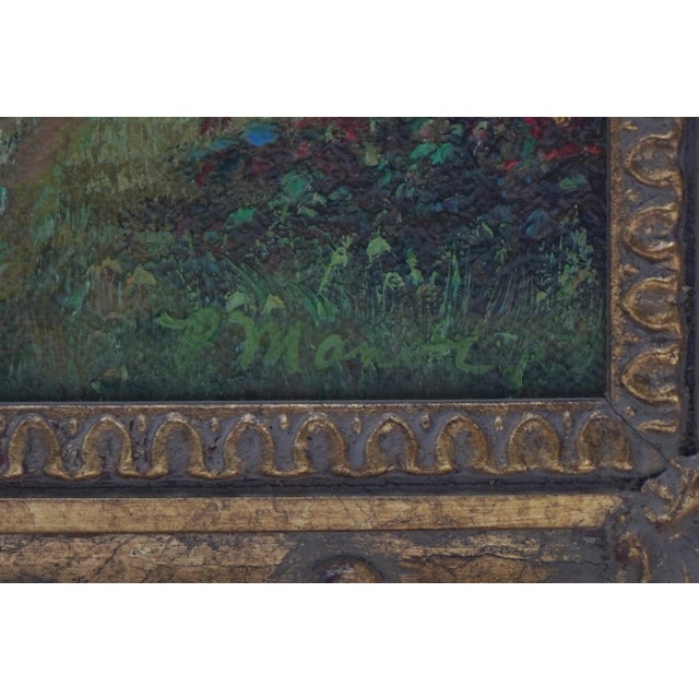 Paint 1980s Framed Oil on Canvas Landscape Tree Painting For Sale - Image 7 of 9