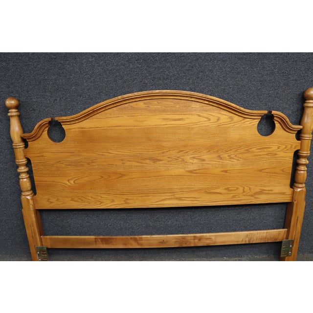 Pennsylvania House Pennsylvania House Oak King/Queen Headboard Convertible Traditional Country Style For Sale - Image 4 of 9