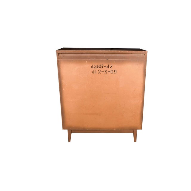 Mid 20th Century Mid-Century Burlwood Tallboy Dresser Lenoir Furniture For Sale - Image 5 of 8