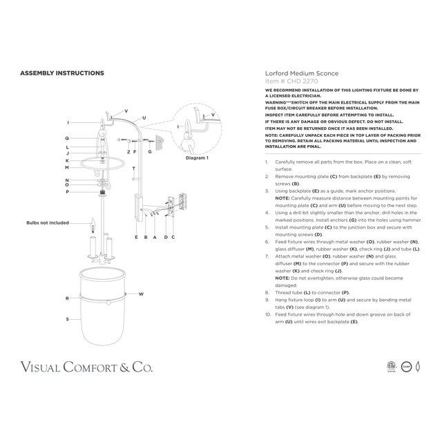 Metal Chapman & Myers for Visual Comfort Signature Lorford Medium Sconce in Gilded Iron with Clear Glass For Sale - Image 7 of 8