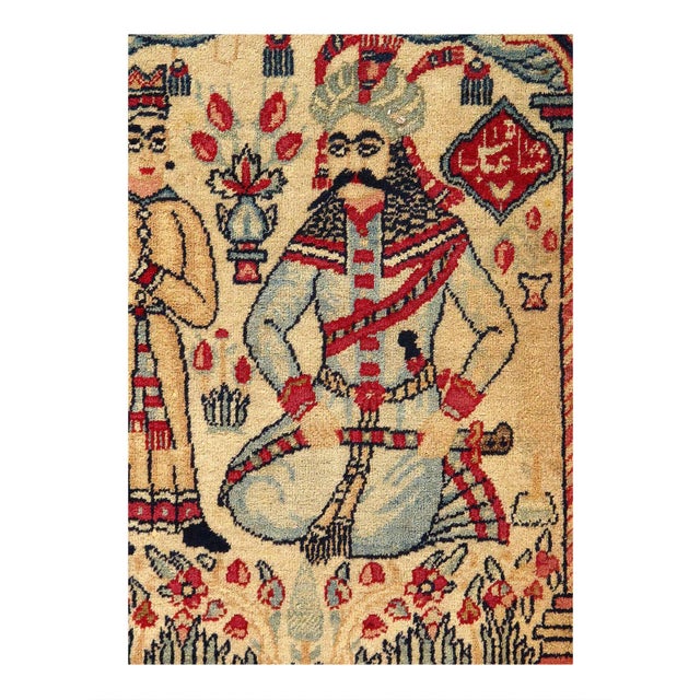 Antique handmade scatter rug with Old World Victorian style, small accent square rug. Rich in color, texture and beguiling...