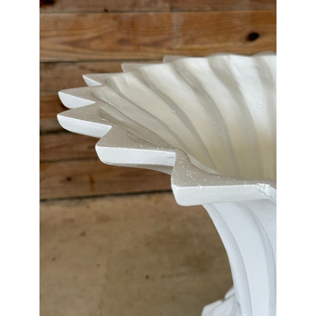 1970s Vintage Cast Metal Sculptural Coastal Regency Pineapple Planters For Sale - Image 5 of 12