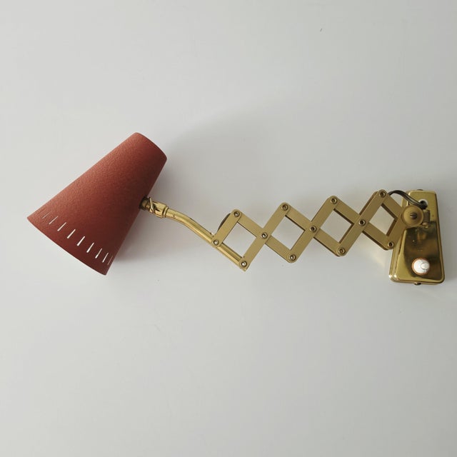 Mid-Century Modern Vintage Diabolo Scissor Lamp by Karl Lang for Sis-Licht, Germany, 1950s For Sale - Image 3 of 18