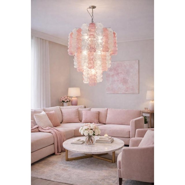 Metal Italian Chandelier in Murano Glass, 1980s For Sale - Image 7 of 18