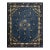1920s Blue-Navy Background Floral-Medallion Design Antique Chinese Peking Rug For Sale