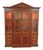 1990s Ethan Allen Newport Collection Mahogany Bookcase China Cabinet Breakfront For Sale