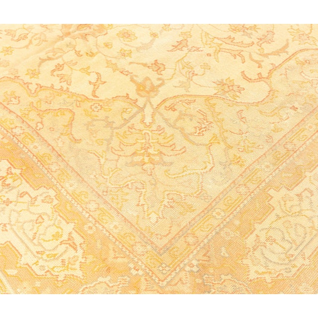 Antique Turkish Oushak Rug For Sale In New York - Image 6 of 8