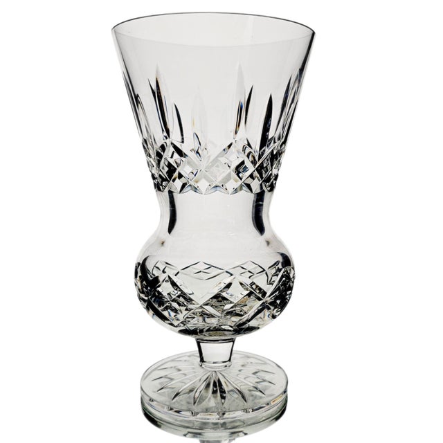 Late 20th Century Waterford Lismore Thistle Irish Lead Crystal Vase With Box 7" For Sale - Image 5 of 18