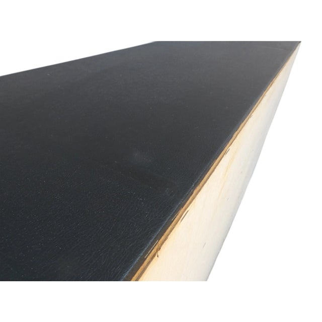 Wood Vintage Open Bookcase in Eco-Leather, 1970s For Sale - Image 7 of 8