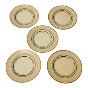 1930s Clarice Cliff Newport Pottery Side Plates - Set of Five