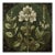 18" X 18" Original Botanical Print - Dark Green Grisaille For Sale