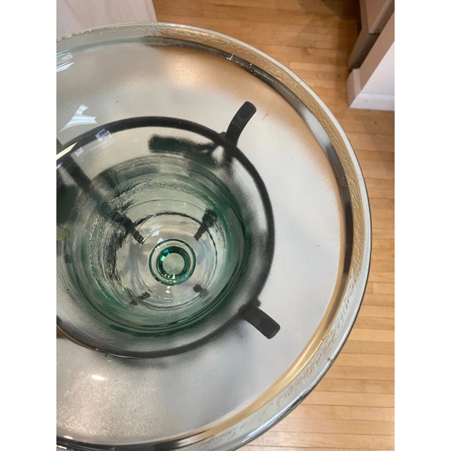 Green Vintage Showroom Sample Cachepot With Recycled Glass From Spain For Sale - Image 8 of 9