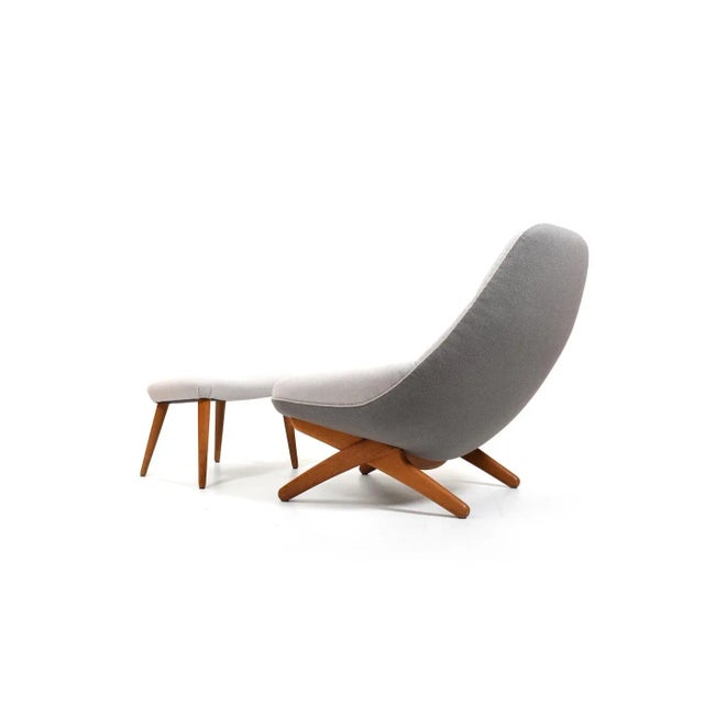 Model ML91 Lounge Chair with Ottoman by Illum Wikkelsø, 1950s, Set of 2 For Sale - Image 3 of 13