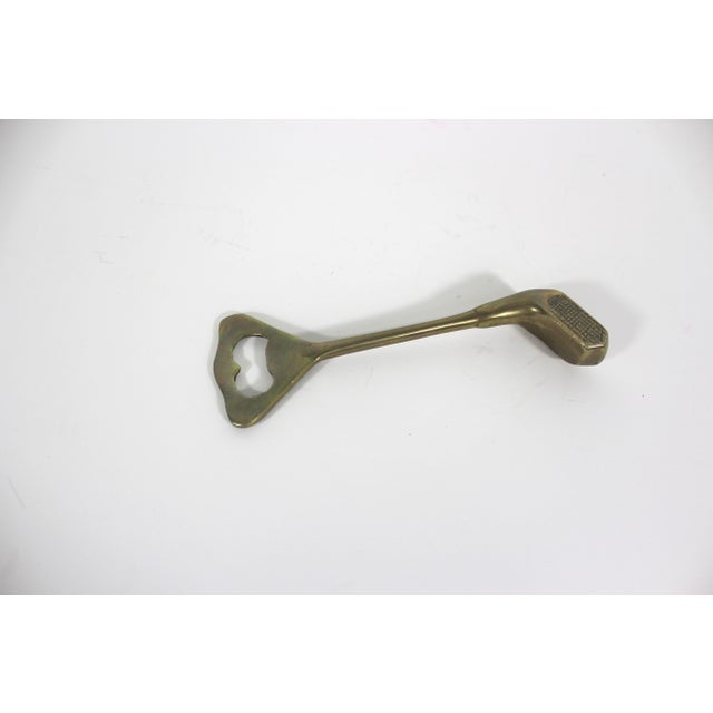 Vintage Solid Brass Golf Club Bottle Opener For Sale - Image 6 of 9