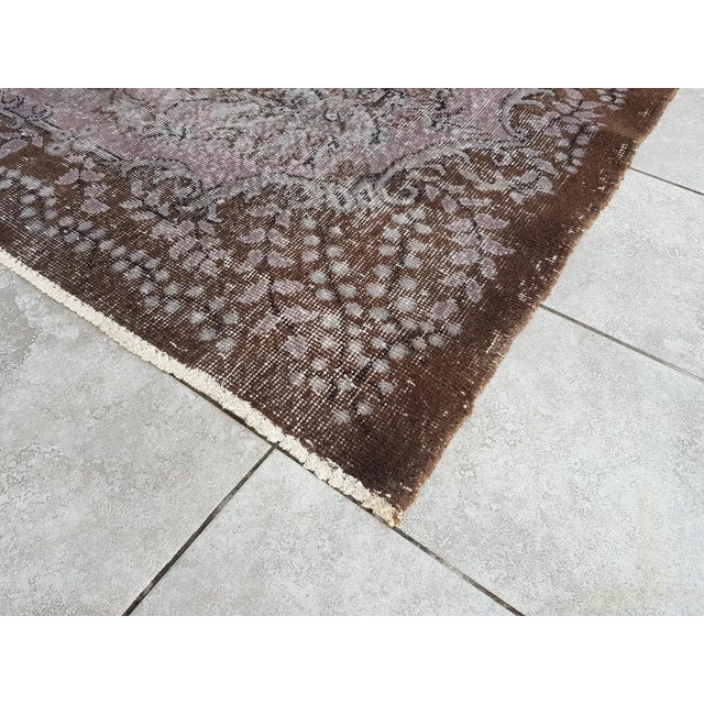 Textile Dark Grey Vintage Bohemian Rug For Sale - Image 7 of 9