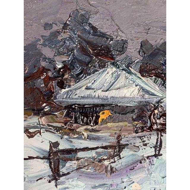 Oil Painting Winter and Evening Alexander Cherednichenko For Sale - Image 6 of 12
