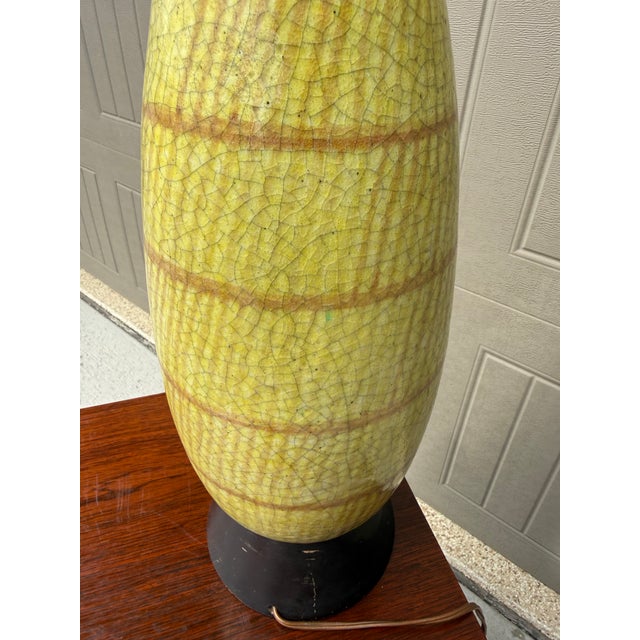 1950s Stately Guido Gambone Lamp For Sale - Image 5 of 10