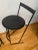1980s Emilio Nanni Fly Line Postmodern “Musmé” Counter Height Stools - A Pair For Sale - Image 5 of 10