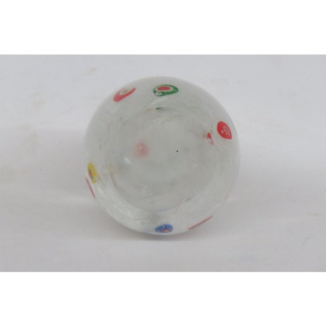 Murano Latticino Millefiori Art Glass Egg Large Italian Paper Weight 4810b For Sale In Miami - Image 6 of 10