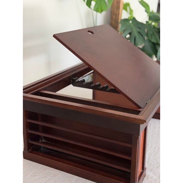 Mid 20th Century Vintage MCM Mid Century Modern Adjustable Reading Table Bed Desk Breakfast Tray Magazine Rack Sculptural Wood Laptop Stand For Sale - Image 5 of 12