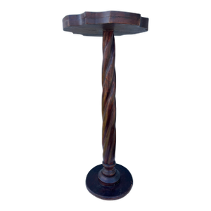 Vintage Wood Plant Stand Pedestal