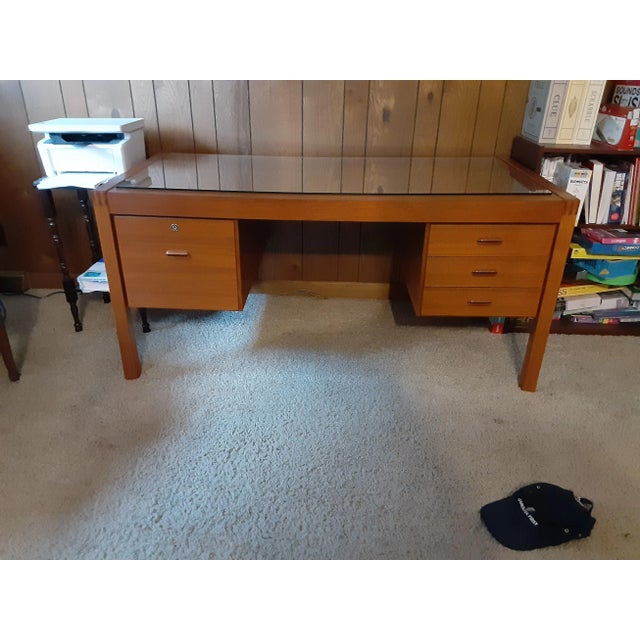 Mid-Century Modern Mid-Century Modern Arne Vodder Teak Desk - Danish for Sign Denmark For Sale - Image 3 of 7