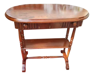 1800s Two-Tier Solid Pine Occasional Console Table
