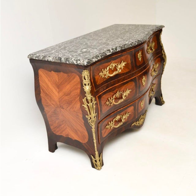 French Louis XV Commode with Marble Top by Jacques Bircklé, 1750s For Sale - Image 3 of 11
