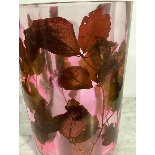 Resin Flower Vase with Rose Stems and Leaves Inside, 1970s For Sale - Image 4 of 15