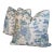 Lee Jofa Sakura Print Pillows in Teal - Pair For Sale