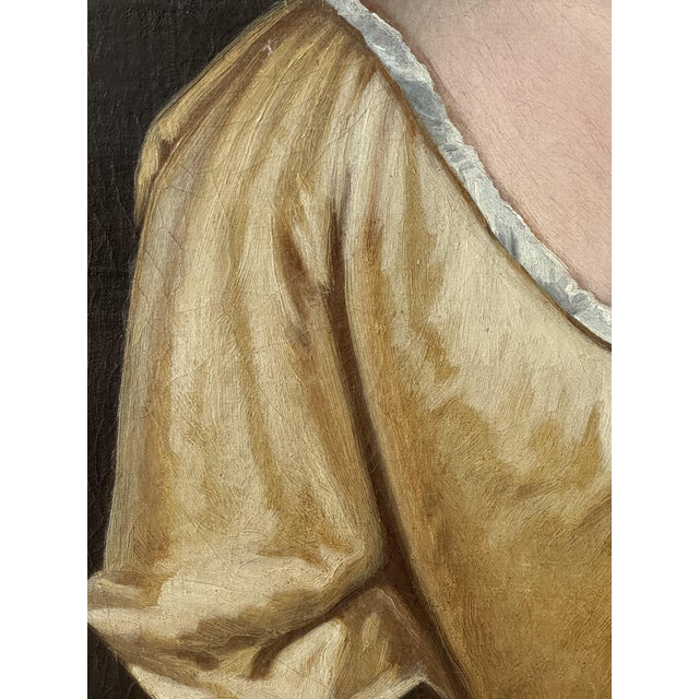 Portrait of a Lady of Quality, 1720-1750, Oil on Canvas For Sale - Image 7 of 11