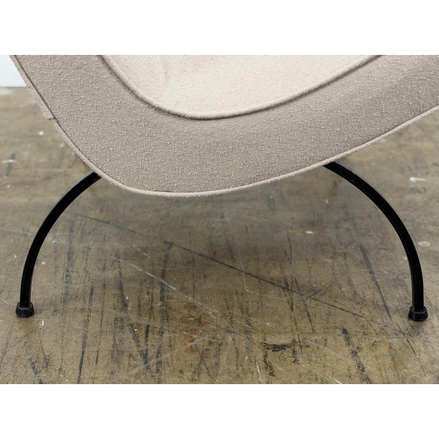 Early Milo Baughman "Scoop" chair on wrought iron. Produced by Thayer Coggin circa late 1950s. Baughman achieved an iconic...