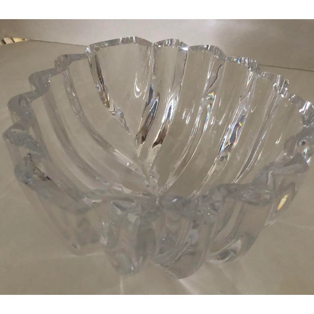 Stunning Orrefors “Isabella” crystal bowl designed by Lars Hellsten . Circa 1970’s Measures 8.5” x 8.5” x 5” . Signed on...