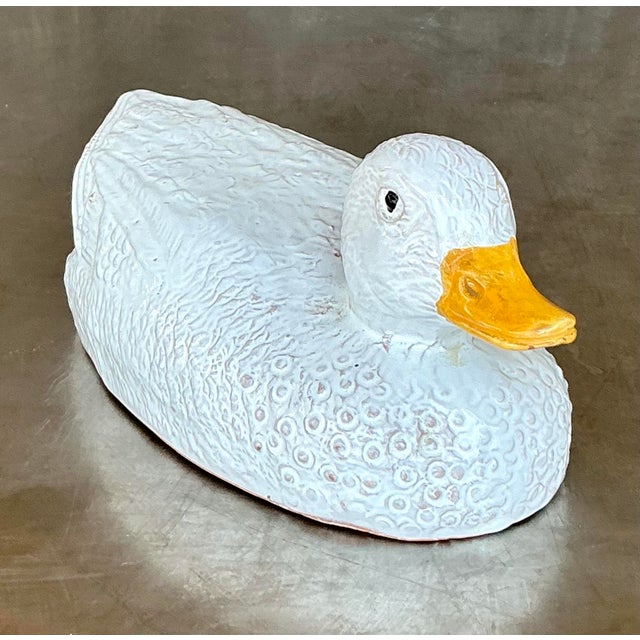 Mid 20th Century Vintage Mid-Century Modern Raymor Glazed Ceramic Duck For Sale - Image 5 of 12