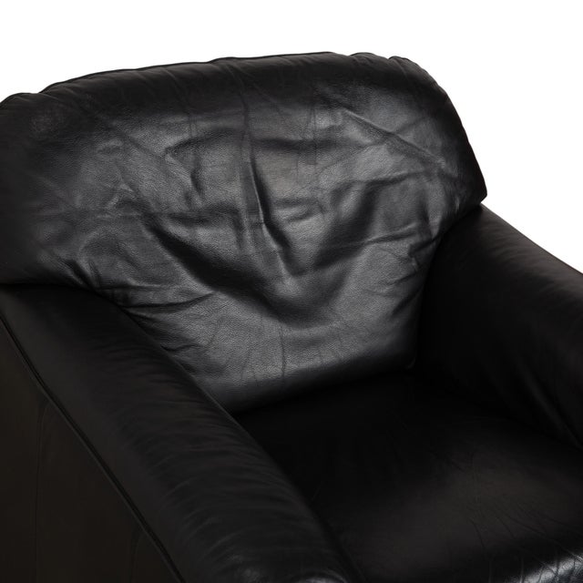 Atlanta Armchair in Black Leather from Lauuser For Sale - Image 4 of 12