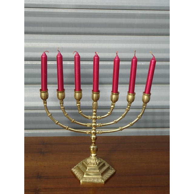 Seven-Branch Candleholder in Gilded Brass from Wainberg, 1960s For Sale - Image 15 of 15