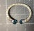 Mid 20th Century John Hardy Kali Collection Hinged Cuff. Sterling Silver W 18k Yellow Gold Dot Accents, Blue Topaz Terminals For Sale - Image 4 of 5