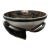 1970s Mid Century Modern Castillo Taxco Abstract Fish Footed Siver Plated Bowl With Malachite & Azurite Inlay For Sale