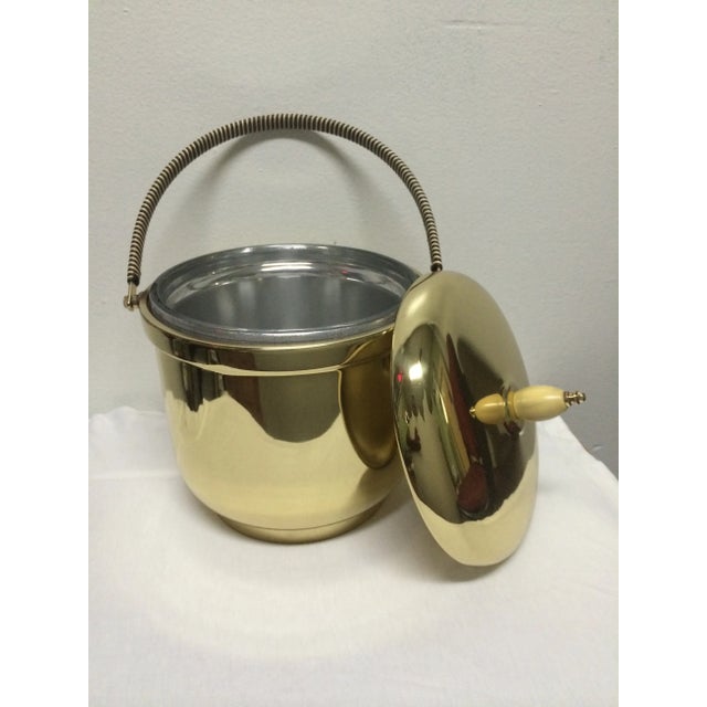 Mercury Glass Brass Ice Bucket Chairish