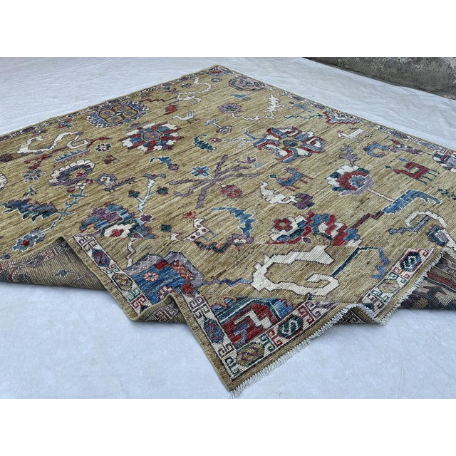 8.2x9.10 Sultanabad Persian Carpet With Animals, Camel For Sale - Image 9 of 11