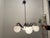 Vintage Brass Wooden Veneer Chandelier, 1950s For Sale - Image 3 of 7