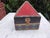 Black Art Deco Pyramid Box with Brass Fittings on the Sides, 1940s For Sale - Image 8 of 8