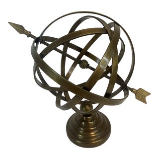 Vintage Neoclassical Armillary in Bronze Gilt Metal For Sale