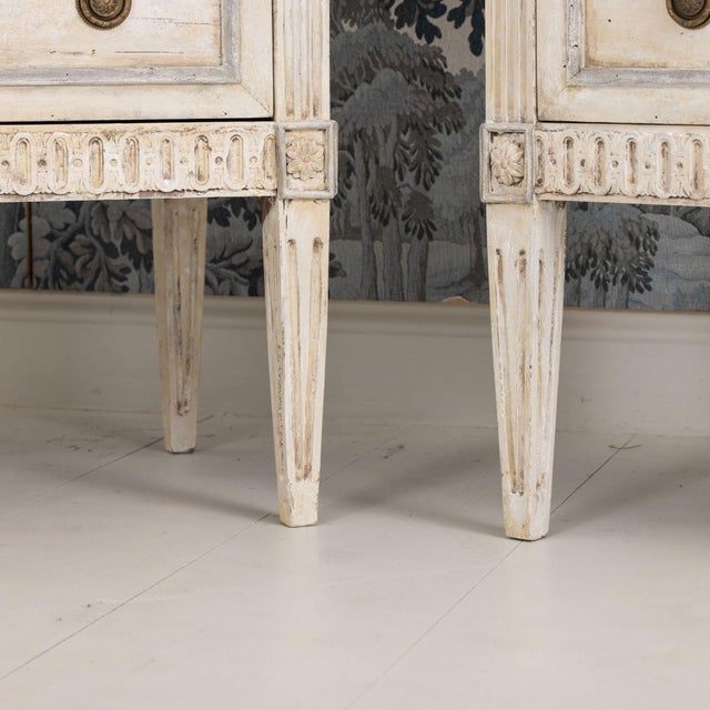Pair of 19th C. Italian Neoclassical Style Painted Bedside Commodes For Sale - Image 17 of 18