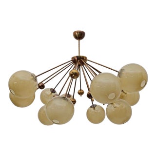 1990s Mid-Century Modern Italian Sputnik Chandelier For Sale