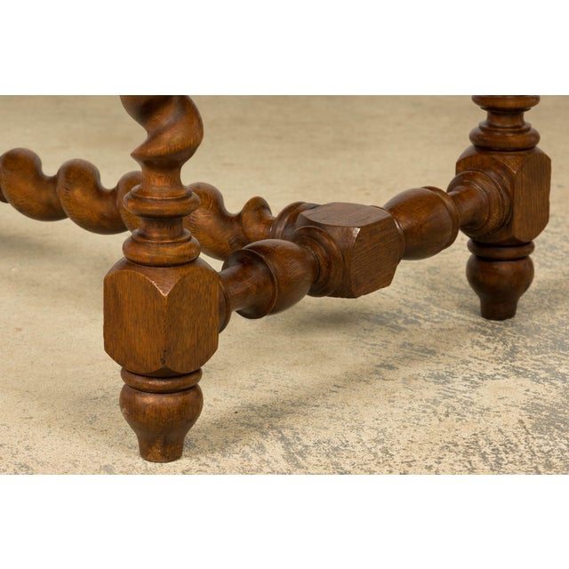Late 19th Century French Henry II Carved Oak Writing Desk For Sale - Image 16 of 18