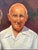 A heartfelt mid-century portrait painting depicting an elderly couple rendered in warm, expressive tones by artist S....