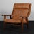 Set of Vintage Model GE530 Lounge Chair with Ottoman in Smoked Oak and Leather by Hans J. Wegner for Getama, 1970s For Sale - Image 6 of 12