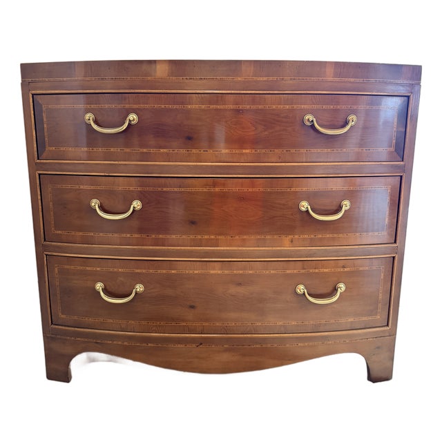 Henredon Vintage Bow Front Chest For Sale